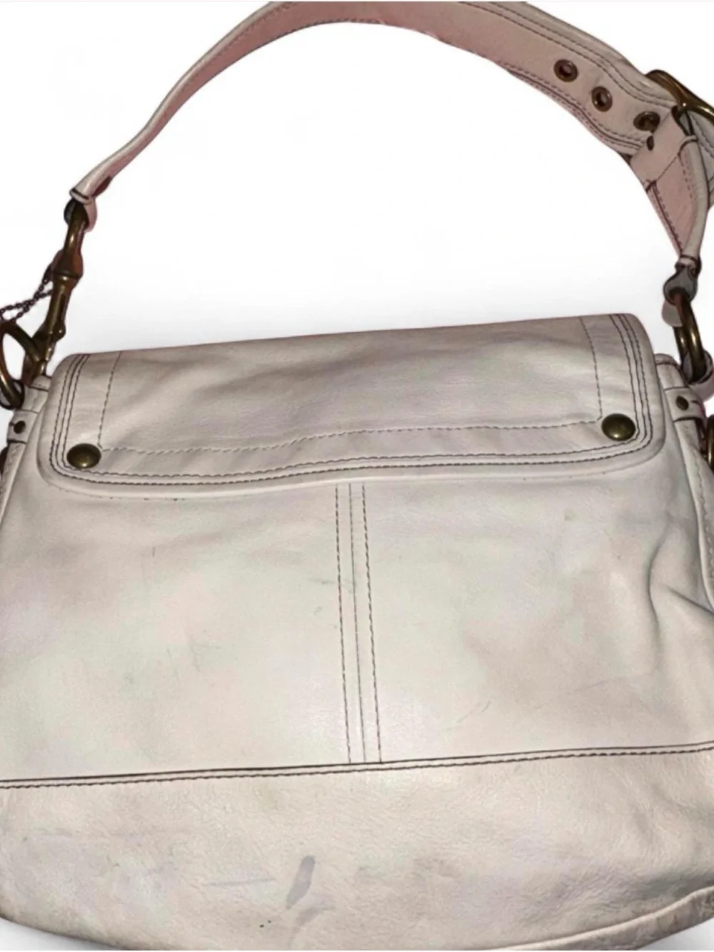 Coach 65th Anniversary Legacy Ali 10329 - Medium White Leather Shoulder Bag